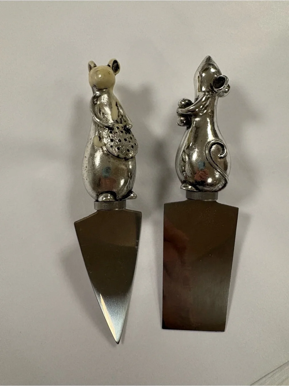 Boston Warehouse stainless Steel Mouse Cheese Knife Set 2